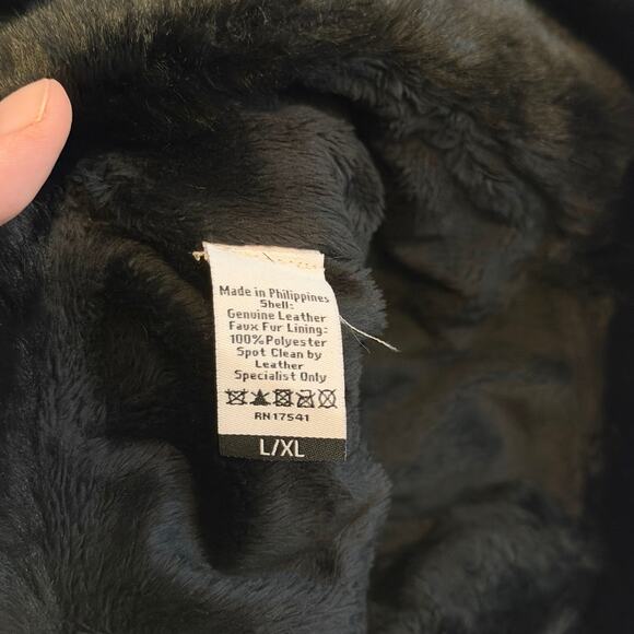 Koolaburra by UGG Bucket Hat Leather Suede Faux Fur Lined Winter Black Size L/XL main image 4